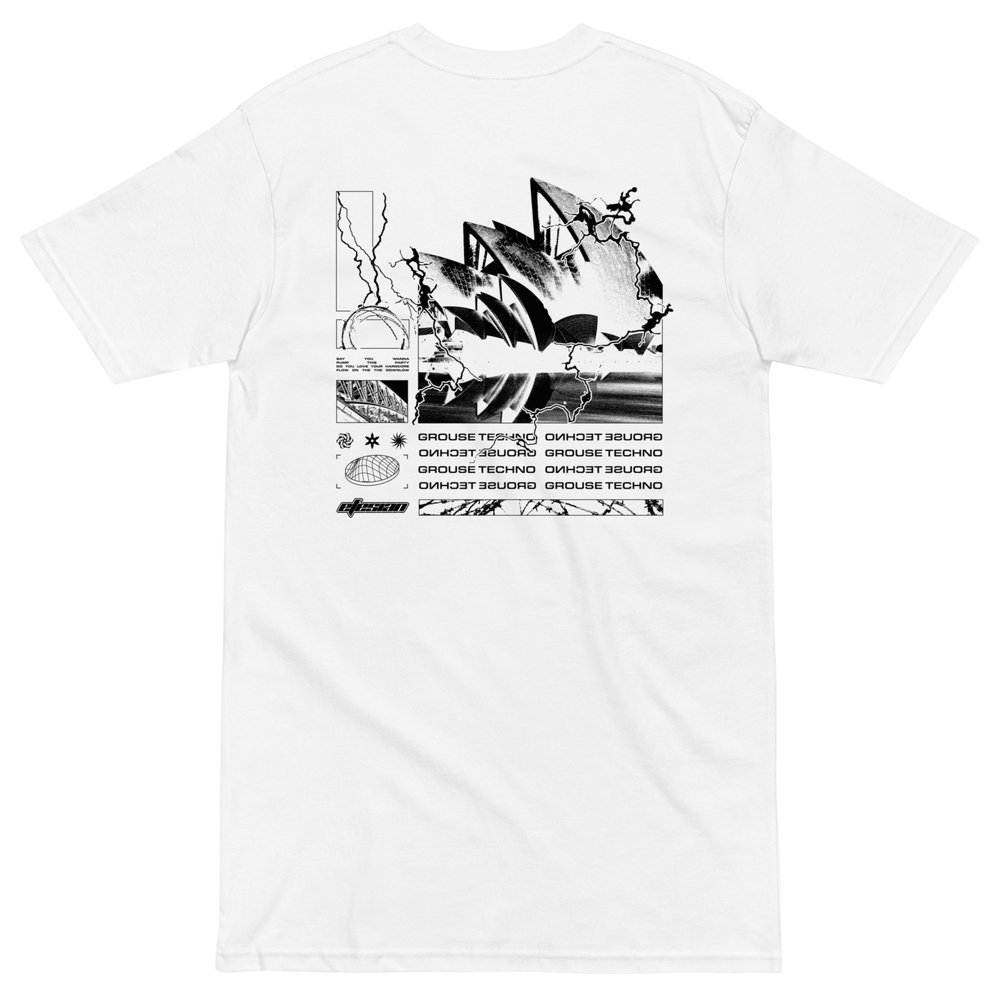 EFESIAN - Men's Premium Tee (White with Black Graphic)