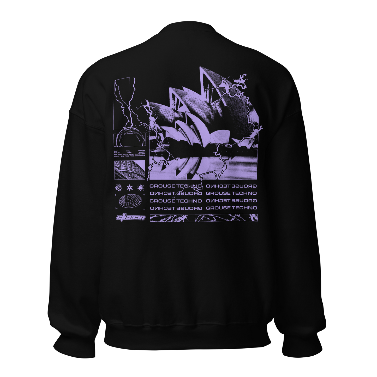 EFESIAN - Unisex Sweatshirt (Black with Purple Graphic)