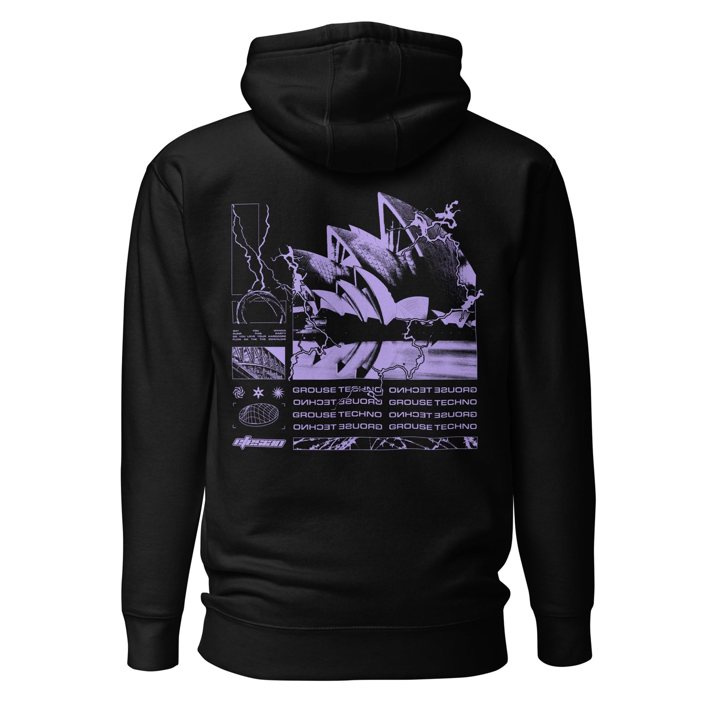 EFESIAN - Unisex Hoodie (Black with Purple Graphic)