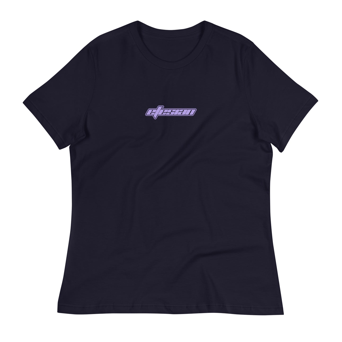 EFESIAN - Women's Relaxed Shirt (Black with Purple Graphic)