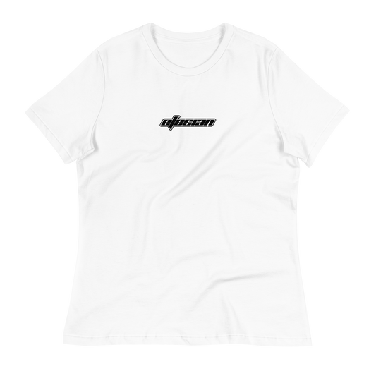 EFESIAN - Women's Relaxed Shirt (White with Black Graphic)